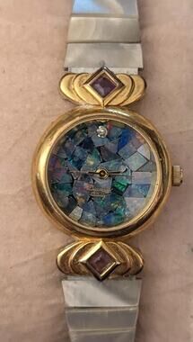 2774 Very Rare Vintage Diamana Micro Mosaic Quartz Ladies Watch Needs Battery